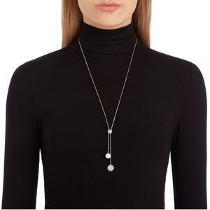 NWT Swarovski Forward Y Pavê and Pearl Necklace